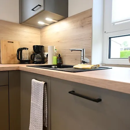 Апартаменты Modernes Ferienhaeuschen Am Zeulenrodaer Mit Terrasse, Klimaanlage, 1 Sz, Max 3 Gaeste